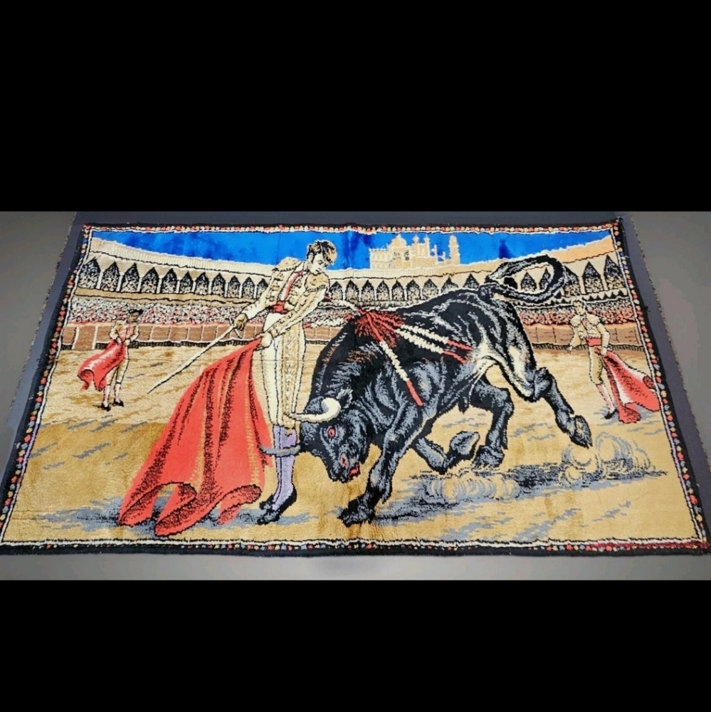 Matador and Bull Tapestry Wall Art